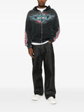 SECND SLF Masato Kawajo Firestorm zip-up cotton hoodie