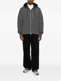 Moose Knuckles drawstring-hooded logo-patch jacket